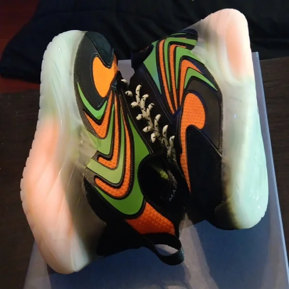Mazino Krypton-070 Black/Orange/Green Sneakers Mens 8 Womens 9.5 DS OG ALL - Picture 6 of 9